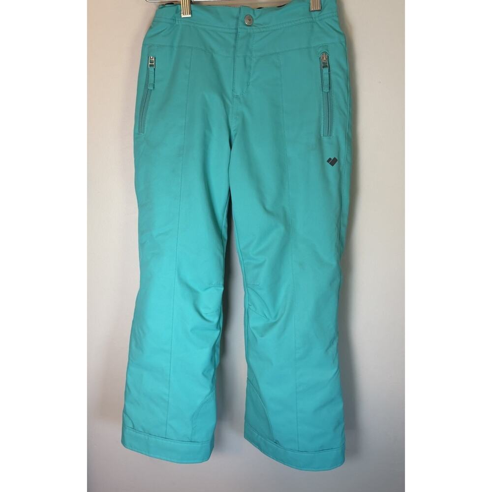 Obermeyer Kids' Softshell Ski/Snow Pants Teal Color Teen Size M 10-12